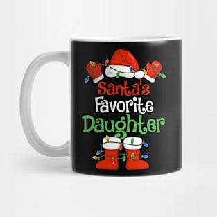 Santa's Favorite Daughter Funny Christmas Pajamas Mug